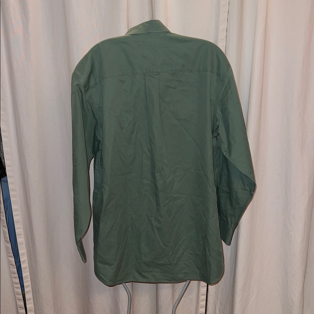 Nordstrom Sage Button-Up Shirt men’s smart care sailboat logo S - Picture 3 of 8